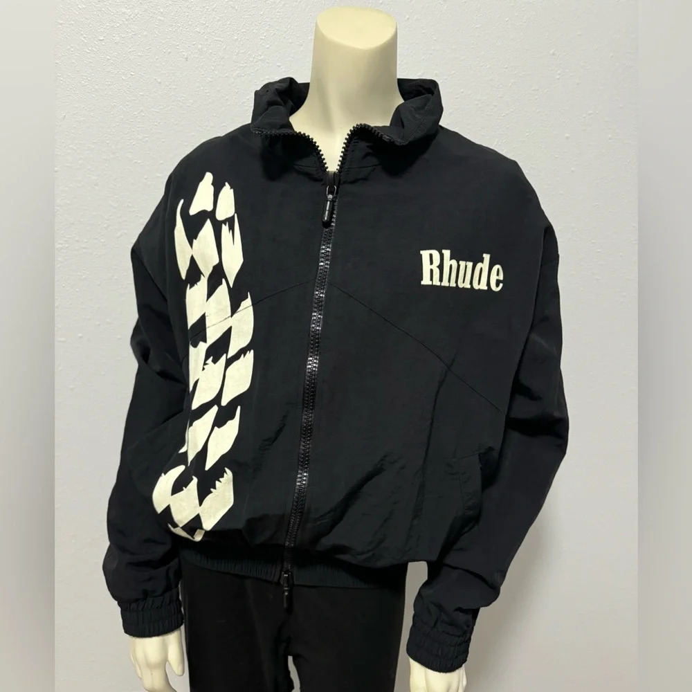 EUC Rhude Black and White Checkered Jacket
